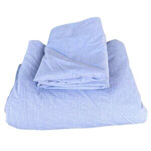 🌸4/$50🌸 Ralph Lauren Chambray & Pinstripe Reversible Duvet Cover